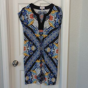 Laundry by Shelli Segal short sleeve midi dress size M